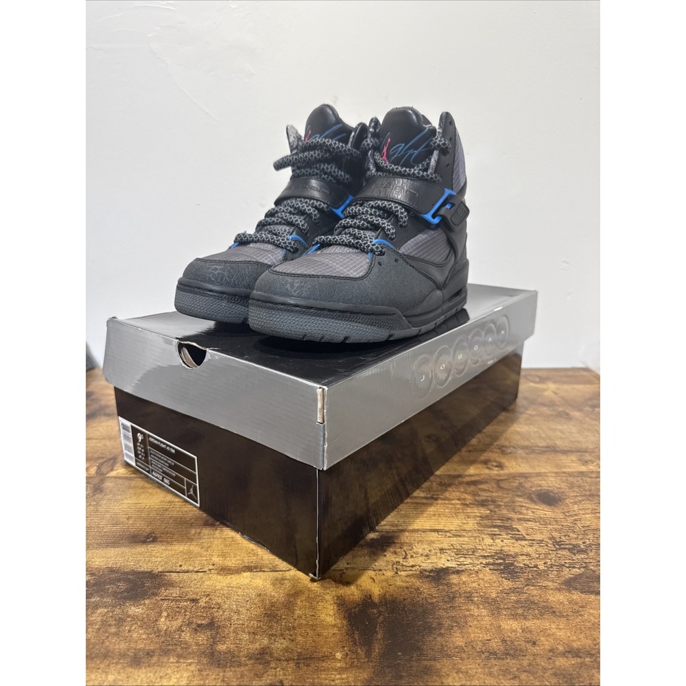 Jordan Flight 45 TRK Gray/Black City Grey Men Hi-Top Sneakers 467927-005 Sz 9.5